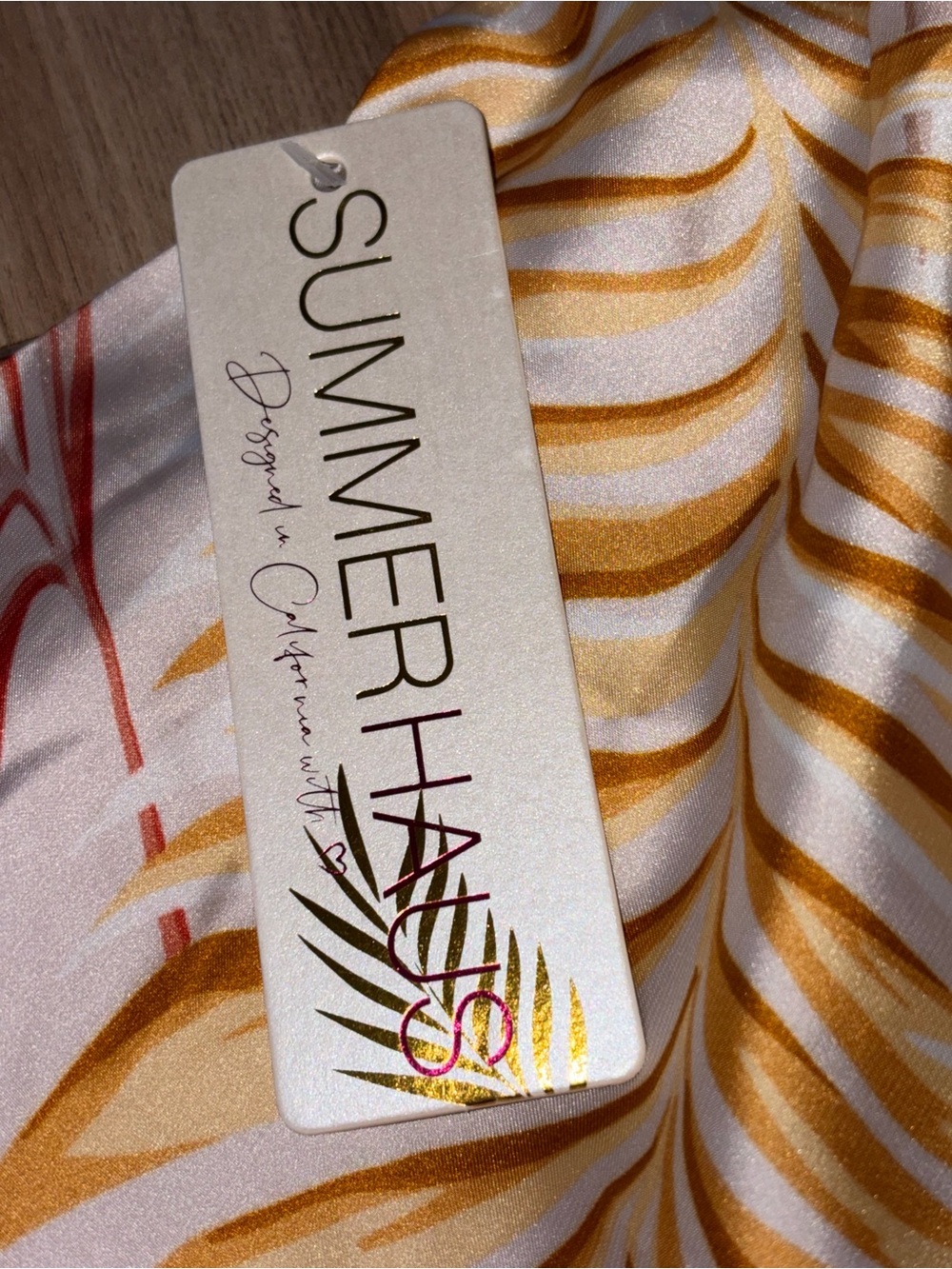 NWT SUMMERHAUS DESERT PALM ONE SHOULDER MAXI Large - Picture 11 of 11